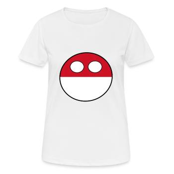 Countryball Pays Patrie Monaco - T-shirt respirant Femme - blanc - Devant - AI Model Female 172 dark (172cm)