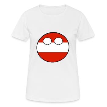 Countryball Land Heimat Österreich - Frauen T-Shirt atmungsaktiv - Weiß - Vorne - AI Model Female 172 dark (172cm)