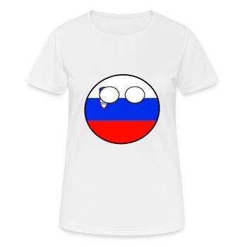 Countryball pays Patrie Slovénie - T-shirt respirant Femme - blanc - Devant - AI Model Female 172 dark (172cm)