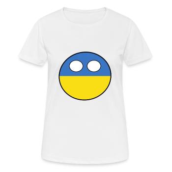 Countryball pays Patrie Ukraine - T-shirt respirant Femme - blanc - Devant - AI Model Female 172 dark (172cm)