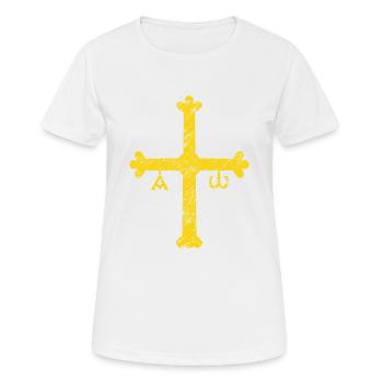 Worn Victoria Cross Symbol of Asturias - Women's Breathable T-Shirt - white - Front - AI Model Female 172 dark (172cm)