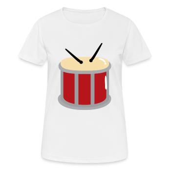Drum - Women's Breathable T-Shirt - white - Front - AI Model Female 172 dark (172cm)