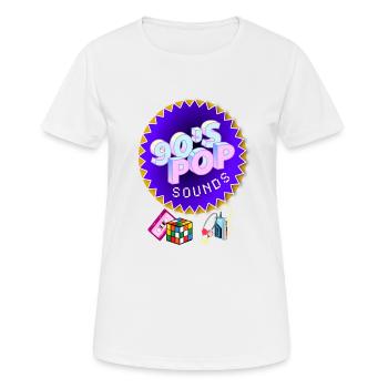 La pop des années 90 sonne rétro - T-shirt respirant Femme - blanc - Devant - AI Model Female 172 dark (172cm)