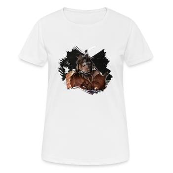 Krampus Percht Devil 2323 - T-shirt respirant Femme - blanc - Devant - AI Model Female 172 dark (172cm)