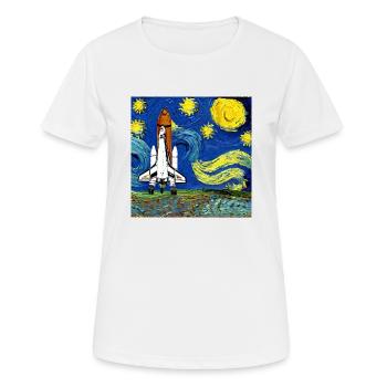 navette spatiale van gogh - T-shirt respirant Femme - blanc - Devant - AI Model Female 172 dark (172cm)