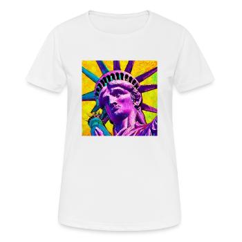 Freiheitsstatue - Frauen T-Shirt atmungsaktiv - Weiß - Vorne - AI Model Female 172 dark (172cm)
