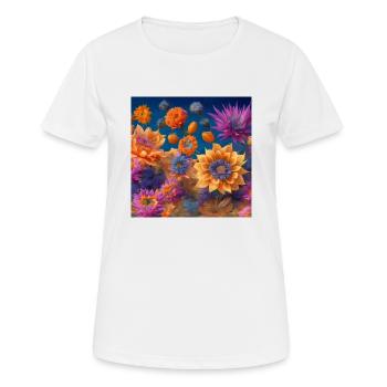 Amazing group of magic flowers - Women's Breathable T-Shirt - white - Front - AI Model Female 172 dark (172cm)