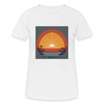 Sunset - Frauen T-Shirt atmungsaktiv - Weiß - Vorne - AI Model Female 172 dark (172cm)