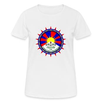 free tibet logo - T-shirt respirant Femme - blanc - Devant - AI Model Female 172 dark (172cm)