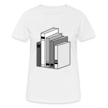 livres livres de lecture des lecteurs lisent lernen63 - T-shirt respirant Femme - blanc - Devant - AI Model Female 172 dark (172cm)