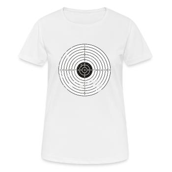 Zielscheibe - Frauen T-Shirt atmungsaktiv - Weiß - Vorne - AI Model Female 172 dark (172cm)