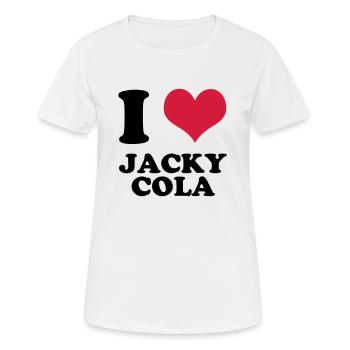 i love jacky cola - Frauen T-Shirt atmungsaktiv - Weiß - Vorne - AI Model Female 172 dark (172cm)