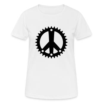 pignon paix - T-shirt respirant Femme - blanc - Devant - AI Model Female 172 dark (172cm)