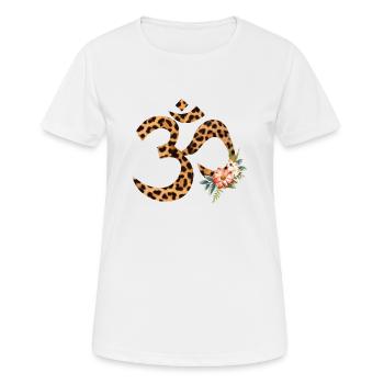 Léopard Om - T-shirt respirant Femme - blanc - Devant - AI Model Female 172 dark (172cm)