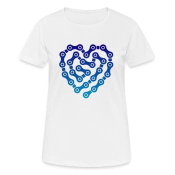 Amour du vélo - T-shirt respirant Femme - blanc - Devant - AI Model Female 172 dark (172cm)