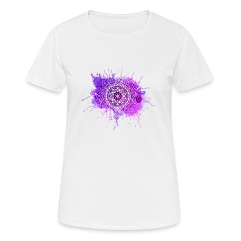 Mandala - Lila - T-shirt respirant Femme - blanc - Devant - AI Model Female 172 dark (172cm)