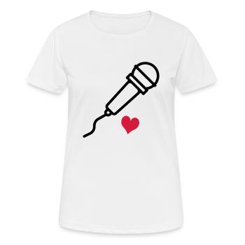 sing - Women's Breathable T-Shirt - white - Front - AI Model Female 172 dark (172cm)