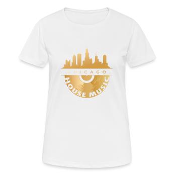 chicago house music - Frauen T-Shirt atmungsaktiv - Weiß - Vorne - AI Model Female 172 dark (172cm)