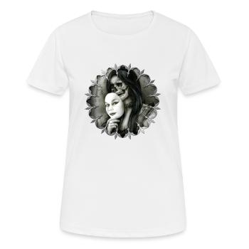 fille gothique masquée - T-shirt respirant Femme - blanc - Devant - AI Model Female 172 dark (172cm)