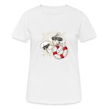 MARINE - Women's Breathable T-Shirt - white - Front - AI Model Female 172 dark (172cm)