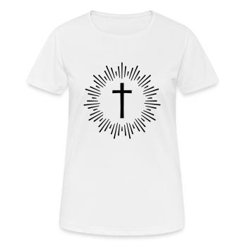 Jesus Cross Church Altar Boy - Women's Breathable T-Shirt - white - Front - AI Model Female 172 dark (172cm)