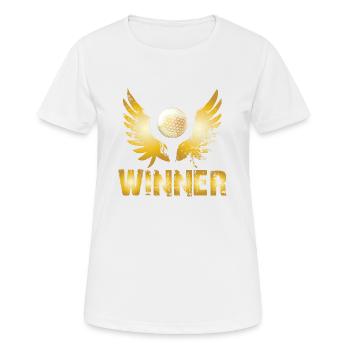 Golf Sieger Golfball Platz Geschenk Trophäe Sport - Frauen T-Shirt atmungsaktiv - Weiß - Vorne - AI Model Female 172 dark (172cm)