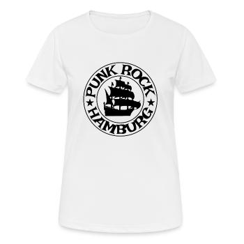 Punk Rock Hamburg Voilier - T-shirt respirant Femme - blanc - Devant - AI Model Female 172 dark (172cm)