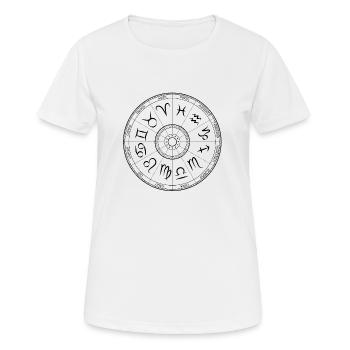 12 Sternzeichen - Frauen T-Shirt atmungsaktiv - Weiß - Vorne - AI Model Female 172 dark (172cm)