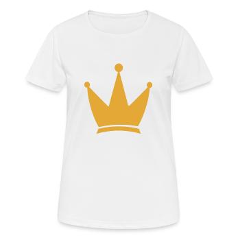 Couronne, couronne - T-shirt respirant Femme - blanc - Devant - AI Model Female 172 dark (172cm)