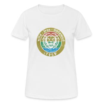 66. Anniversaire Secouant la foule depuis 09/1959 - T-shirt respirant Femme - blanc - Devant - AI Model Female 172 dark (172cm)