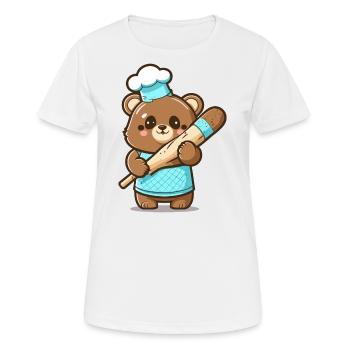 Bärige süße Leckereien - Frauen T-Shirt atmungsaktiv - Weiß - Vorne - AI Model Female 172 dark (172cm)