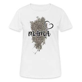 Mama "mom leopard" Mutti - Frauen T-Shirt atmungsaktiv - Weiß - Vorne - AI Model Female 172 dark (172cm)