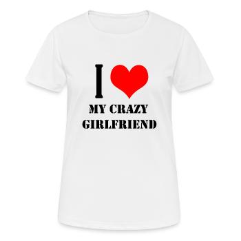 Love girlfriend - Frauen T-Shirt atmungsaktiv - Weiß - Vorne - AI Model Female 172 dark (172cm)