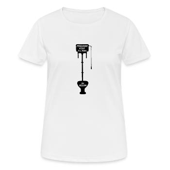 Niemand ist vor Not geschützt - Wortspiele - Frauen T-Shirt atmungsaktiv - Weiß - Vorne - AI Model Female 172 dark (172cm)