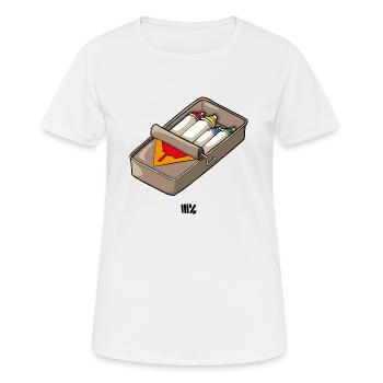 Spraydosen Konserve - Frauen T-Shirt atmungsaktiv - Weiß - Vorne - AI Model Female 172 dark (172cm)