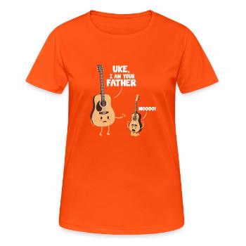 UKE JE SUIS VOTRE PÈRE! NOOON! - T-shirt respirant Femme - orange néon - Devant - AI Model Female 172 dark (172cm)