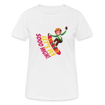 Snowboard Ski Cadeau Disant Drôle - T-shirt respirant Femme - blanc - Devant - AI Model Female 172 dark (172cm)