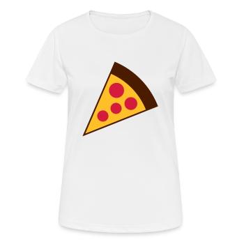 1 stueck abschneiden lecker salami pizza hunger fa - Frauen T-Shirt atmungsaktiv - Weiß - Vorne - AI Model Female 172 dark (172cm)