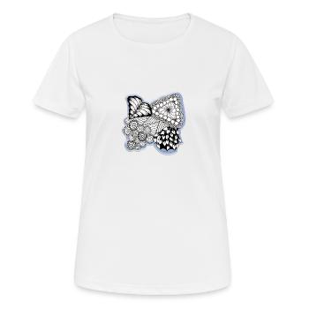 Zentangle flower pattern contest - Women's Breathable T-Shirt - white - Front - AI Model Female 172 dark (172cm)