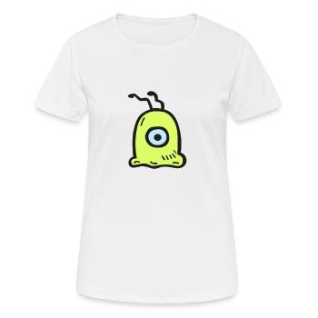 brain slug - Women's Breathable T-Shirt - white - Front - AI Model Female 172 dark (172cm)