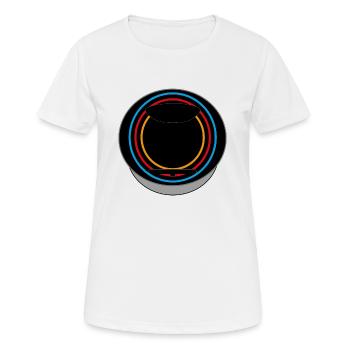 Logo gyroroue V8/V10 - T-shirt respirant Femme - blanc - Devant - AI Model Female 172 dark (172cm)