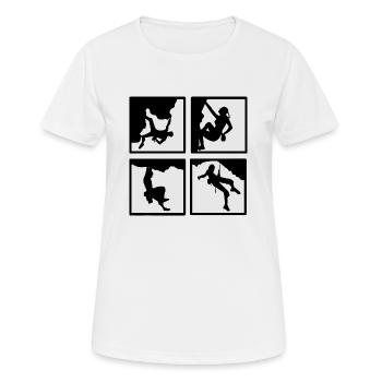 Escalade - T-shirt respirant Femme - blanc - Devant - AI Model Female 172 dark (172cm)