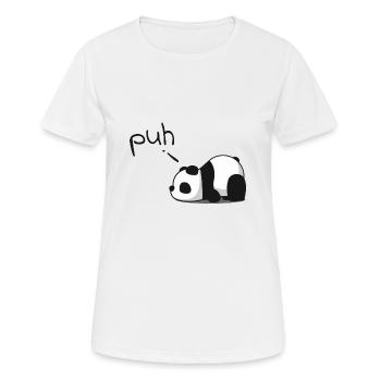 Panda Ouf Fatigué - T-shirt respirant Femme - blanc - Devant - AI Model Female 172 dark (172cm)