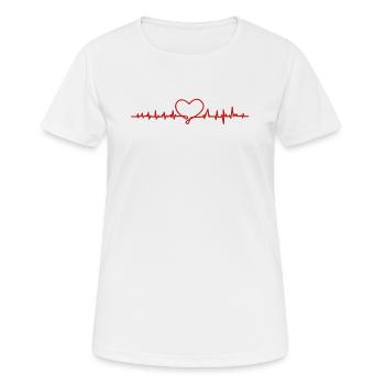 Love Heart - Women's Breathable T-Shirt - white - Front - AI Model Female 172 dark (172cm)