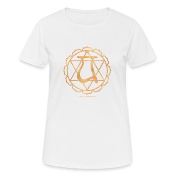 Chakra du coeur - T-shirt respirant Femme - blanc - Devant - AI Model Female 172 dark (172cm)