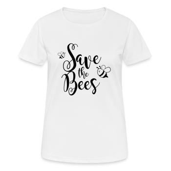 Save the Bees - Frauen T-Shirt atmungsaktiv - Weiß - Vorne - AI Model Female 172 dark (172cm)