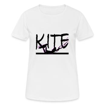 Kitergirl - Kitesurfing - Surfing - T-shirt respirant Femme - blanc - Devant - AI Model Female 172 dark (172cm)