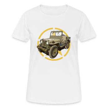 Off-road military vehicle - Women's Breathable T-Shirt - white - Front - AI Model Female 172 dark (172cm)