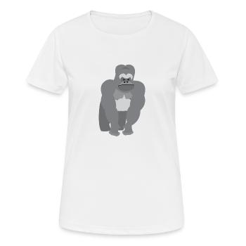 Great ape ridgeback Gorilla - Women's Breathable T-Shirt - white - Front - AI Model Female 172 dark (172cm)