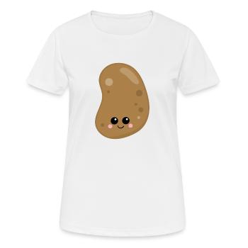 Kartoffel - Frauen T-Shirt atmungsaktiv - Weiß - Vorne - AI Model Female 172 dark (172cm)